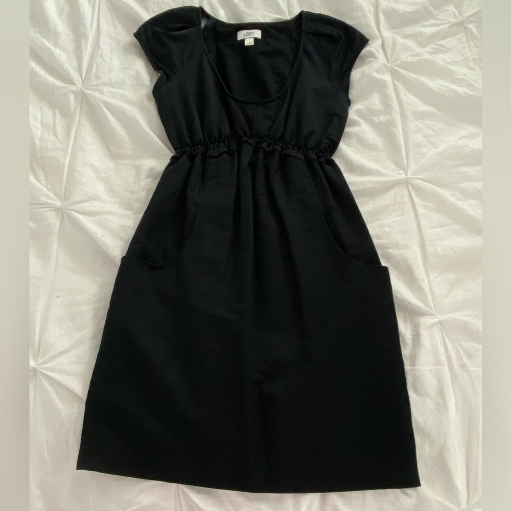 LOFT Woven Little Black Dress